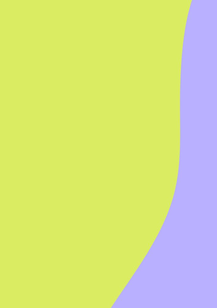 Lime green background, purple wave border