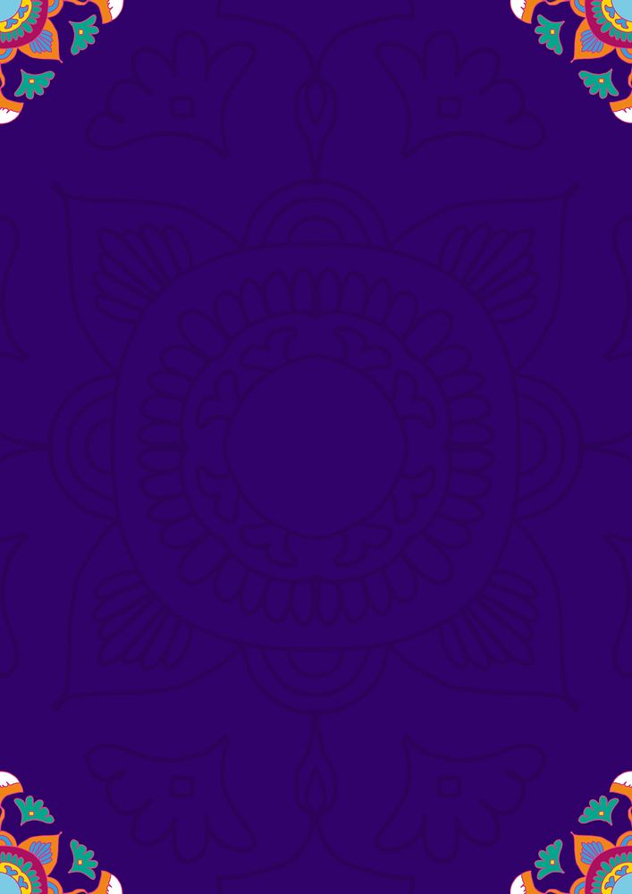 Purple Ramadan border background