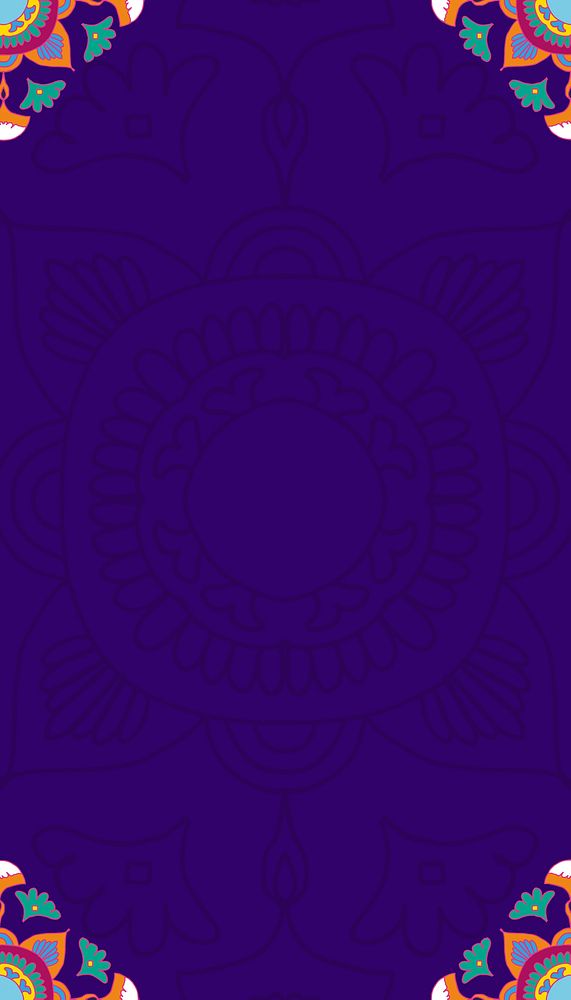 Purple Ramadan border iPhone wallpaper