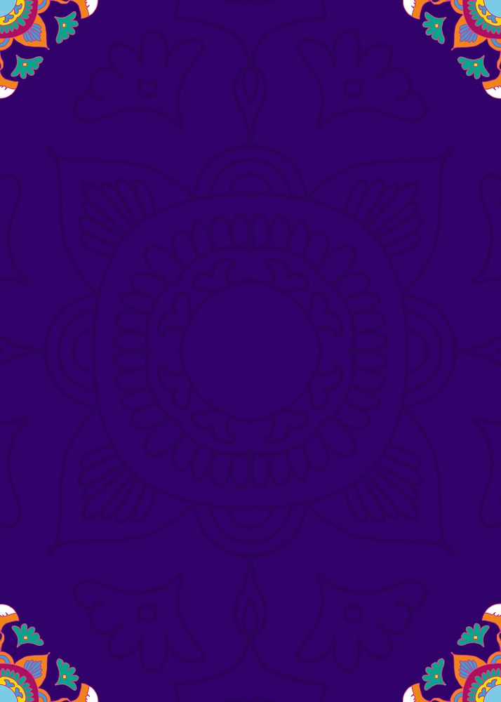 Purple Ramadan border background