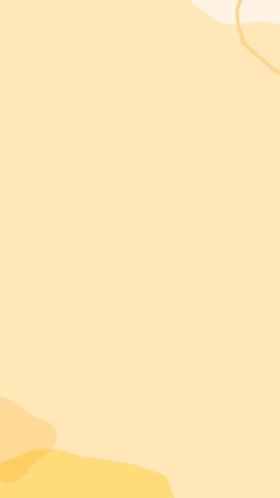 Pastel yellow iPhone wallpaper, organic shape border
