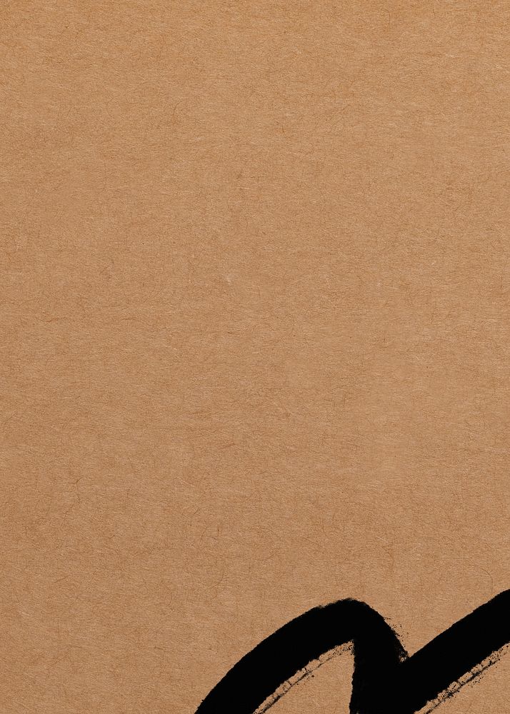Brown textured background, black paint stroke border