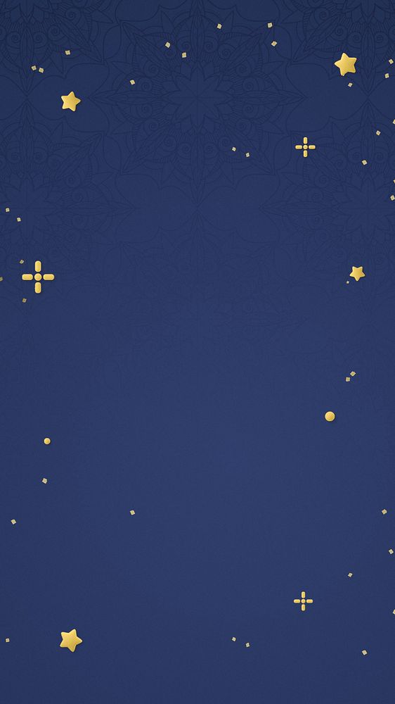 Starry sky iPhone wallpaper, dark blue background