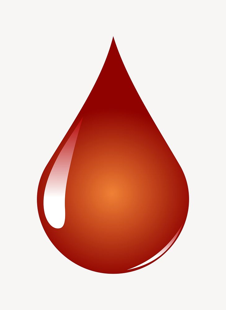 Blood droplet clip art vector. Free public domain CC0 image.
