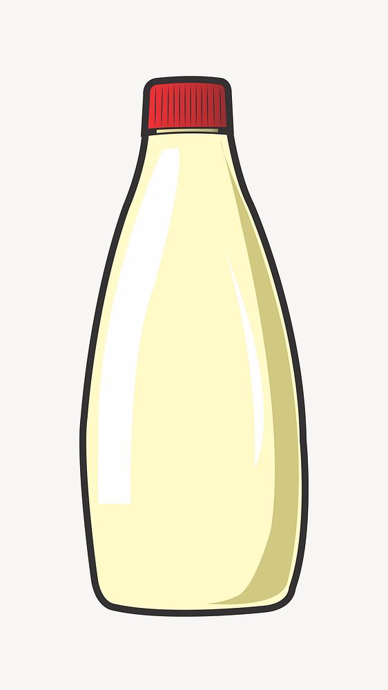 Mayonnaise bottle clip art vector. Free public domain CC0 image.
