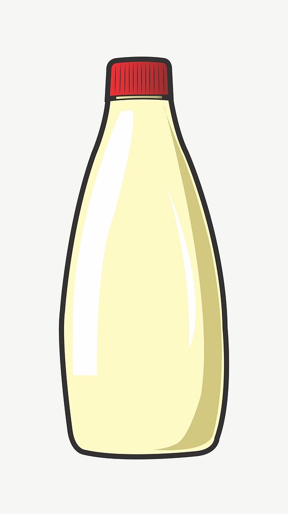 Mayonnaise bottle clipart illustration psd. Free public domain CC0 image.