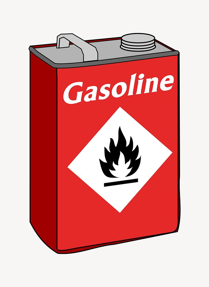 Gasoline bucket clipart. Free public domain CC0 image.