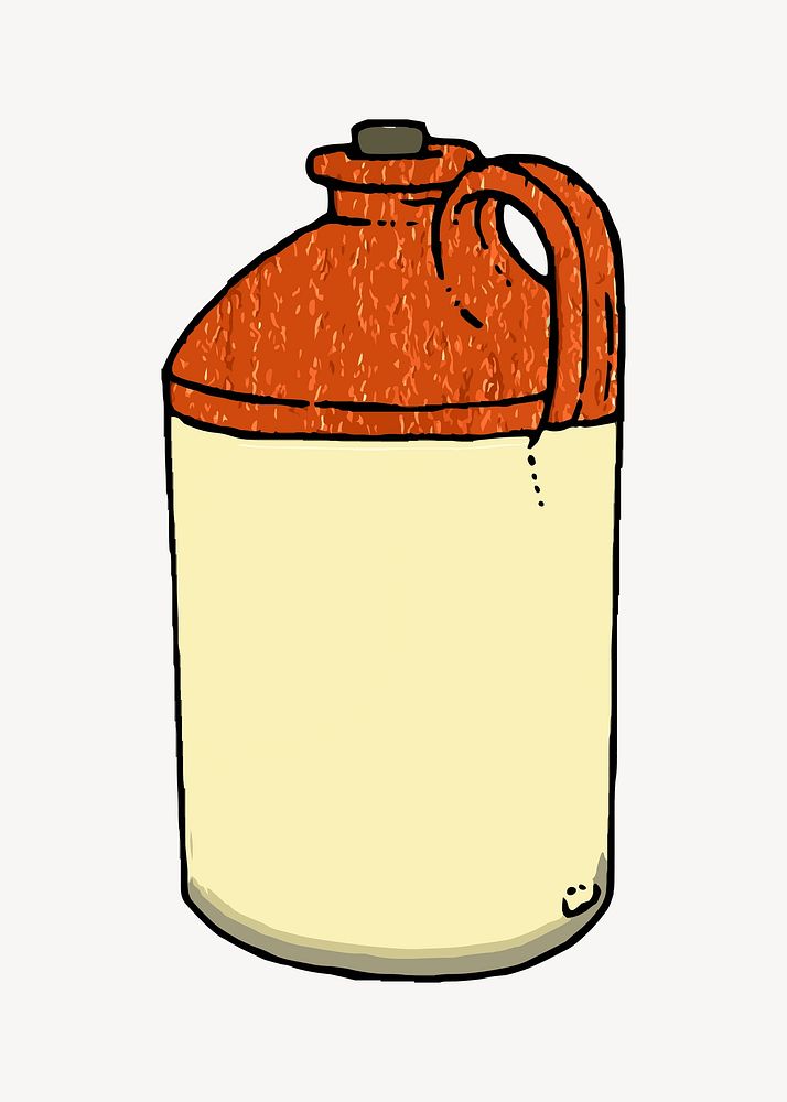 Old jug illustration. Free public domain CC0 image.