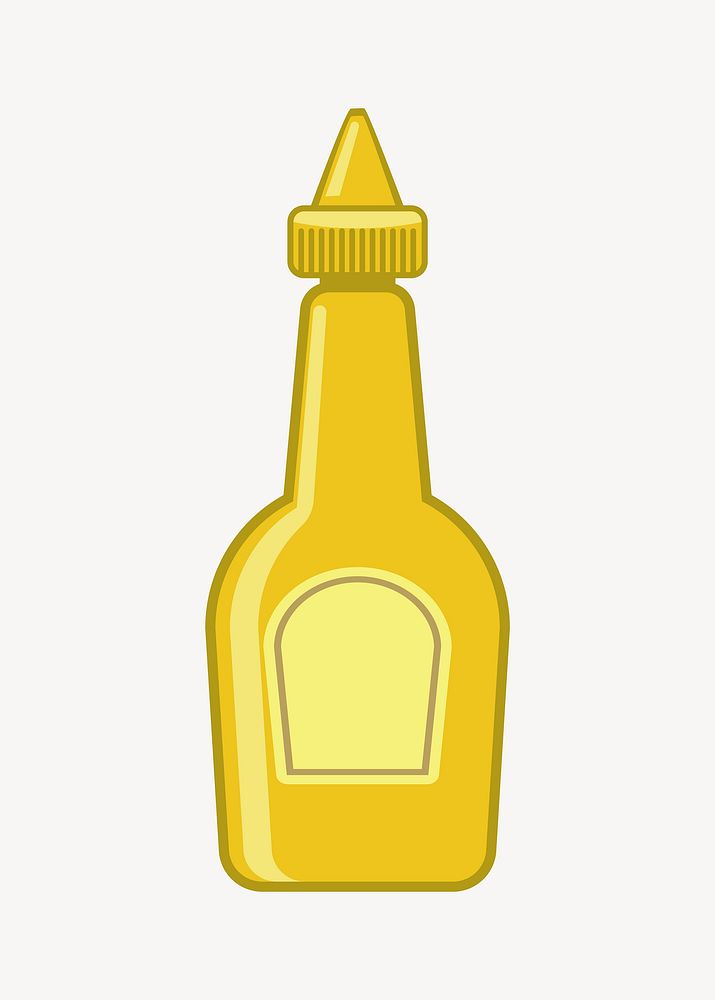 Sauce bottle illustration. Free public domain CC0 image.