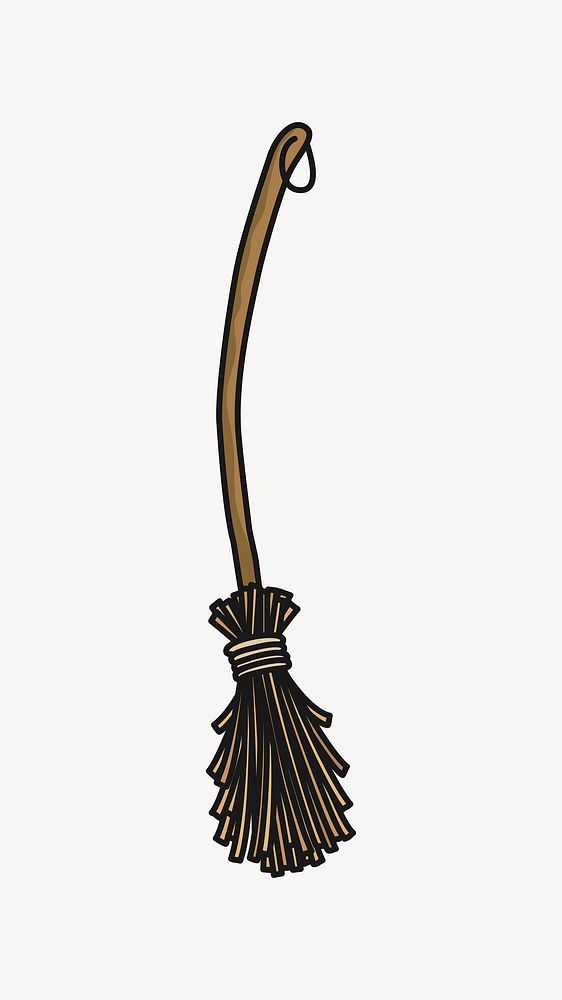 Broom clipart illustration vector. Free public domain CC0 image.