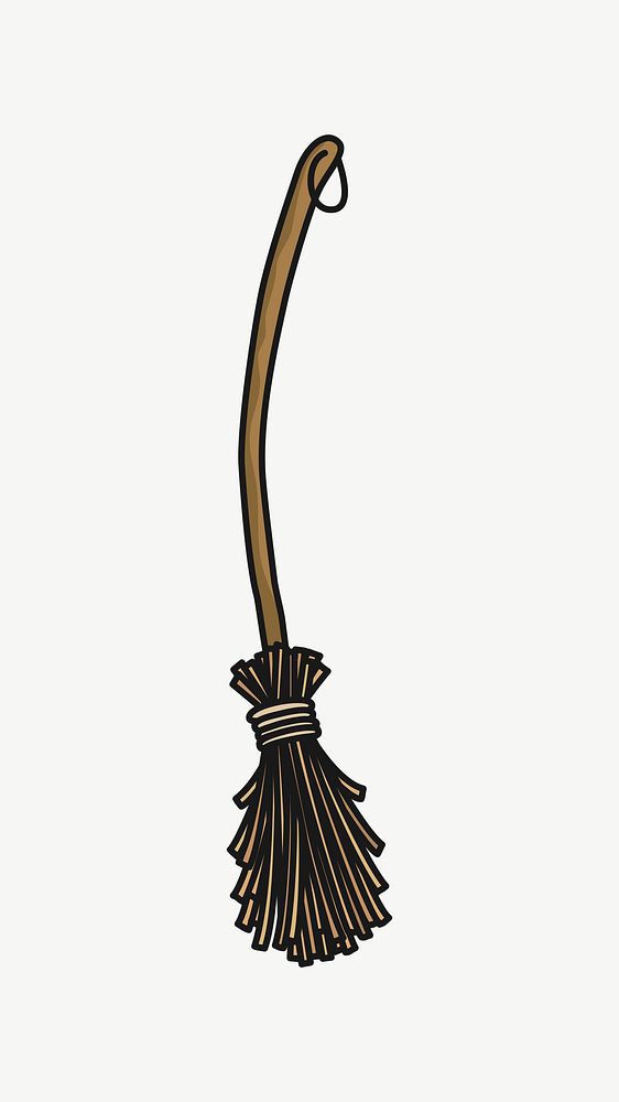 Broom clipart illustration psd. Free public domain CC0 image.