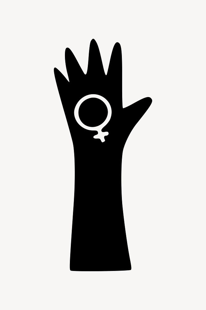 Silhouette female symbol clipart illustration vector. Free public domain CC0 image.