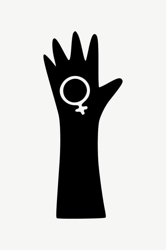 Silhouette female symbol clipart illustration psd. Free public domain CC0 image.