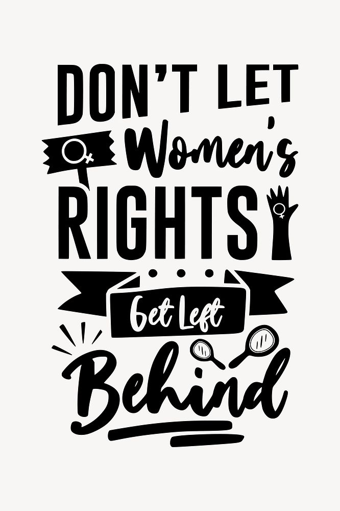 Women's rights clipart illustration vector. Free public domain CC0 image.