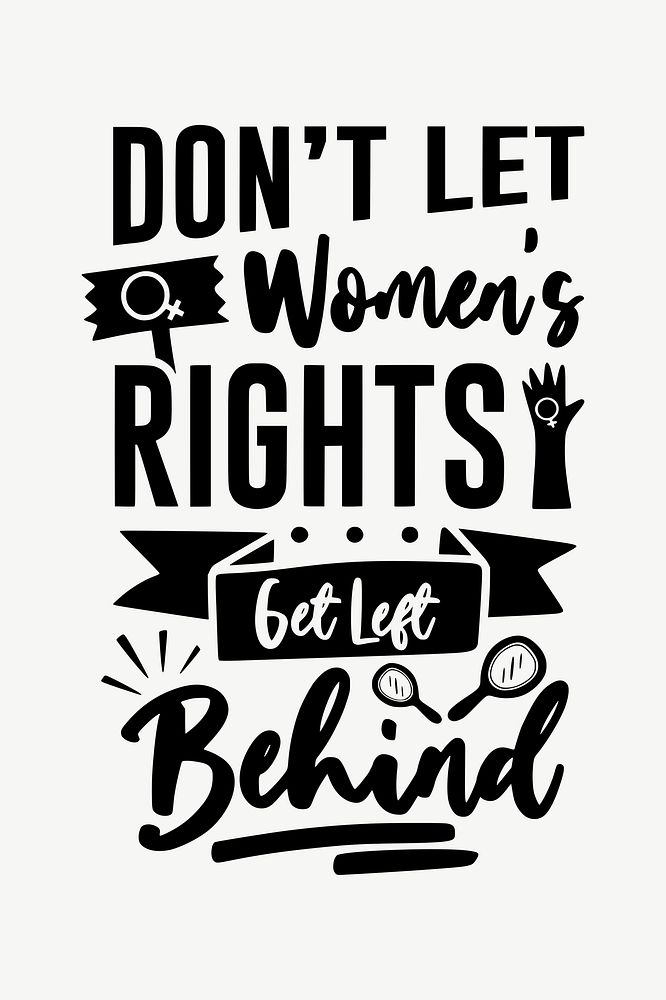 Women's rights clipart illustration psd. Free public domain CC0 image.