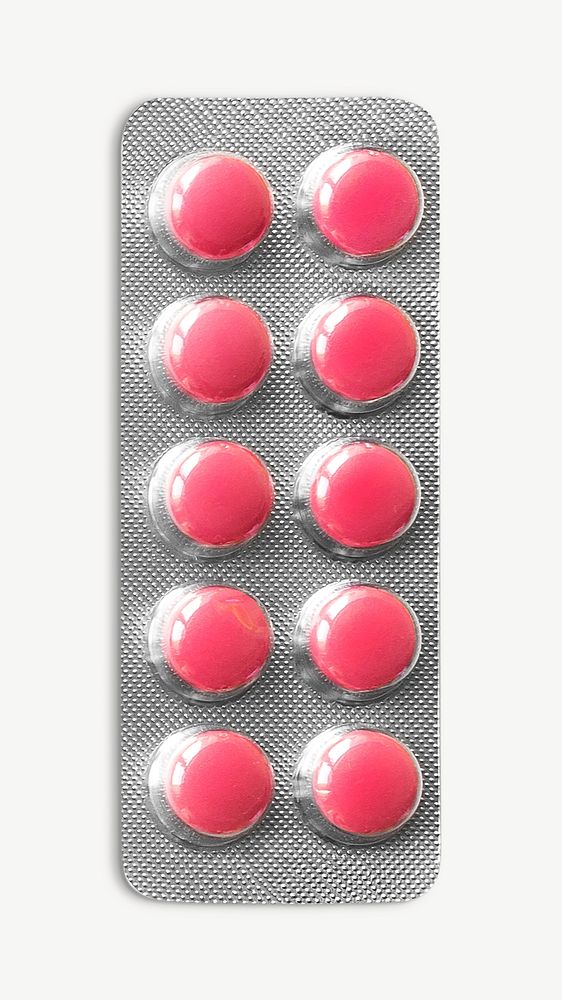 Red pills isolated psd element