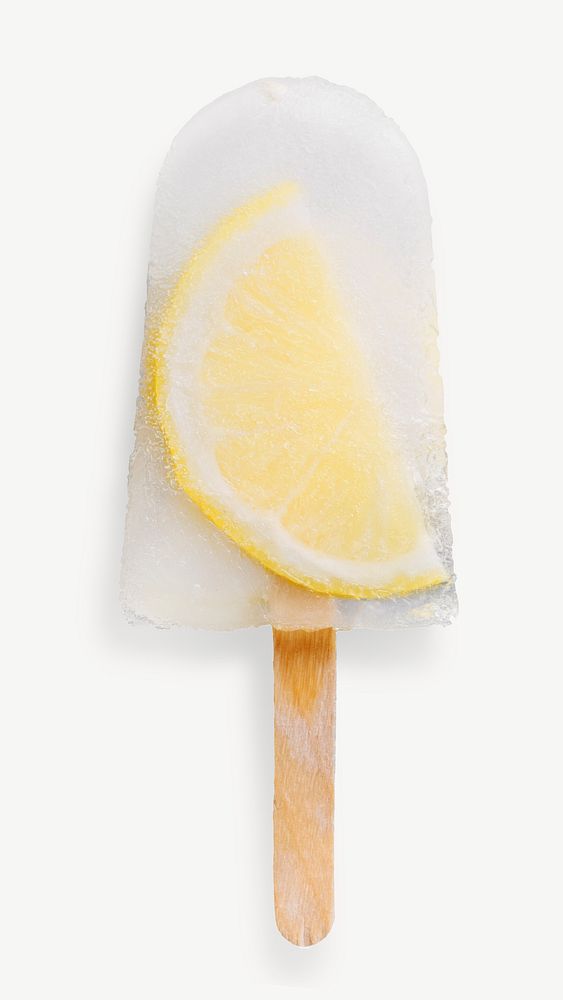 Lemon popsicles design element psd