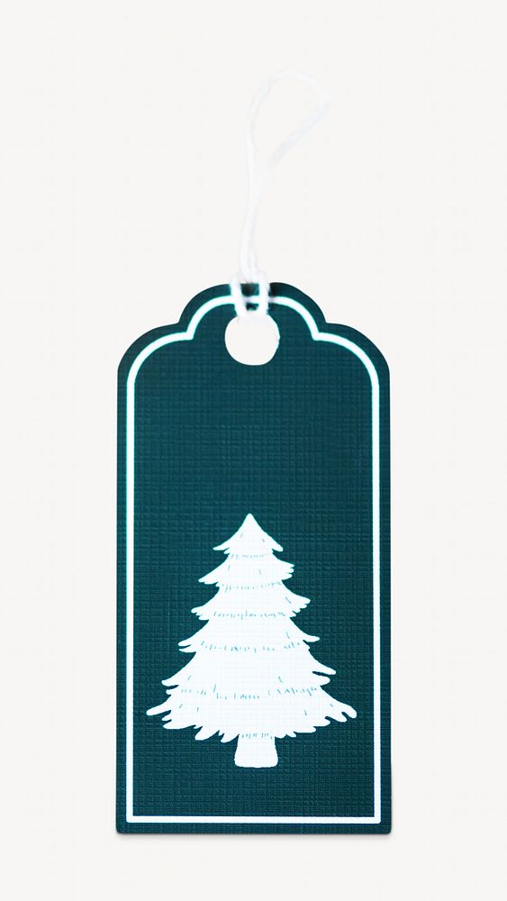Christmas tag, isolated object on white