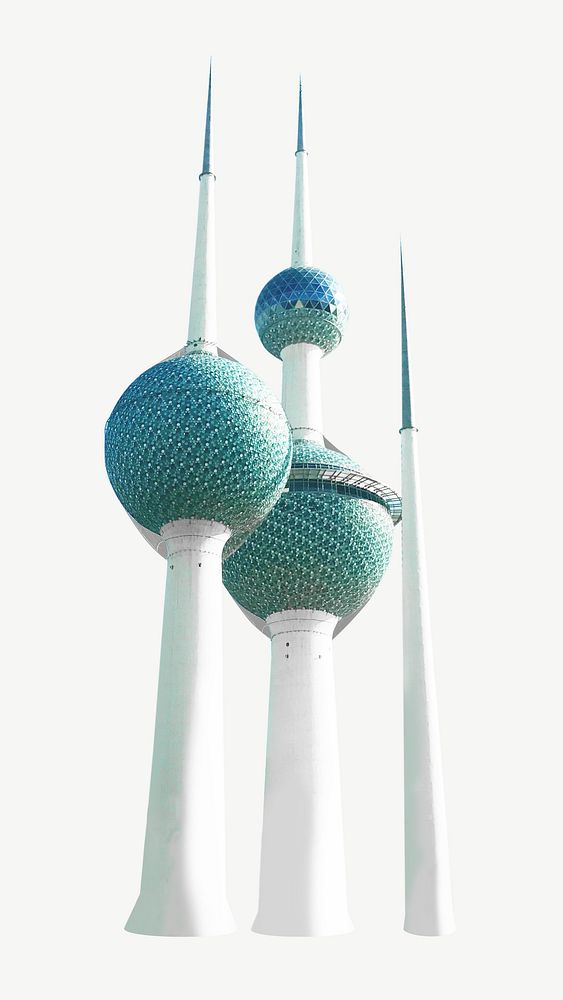 Kuwait tower image, element graphic psd
