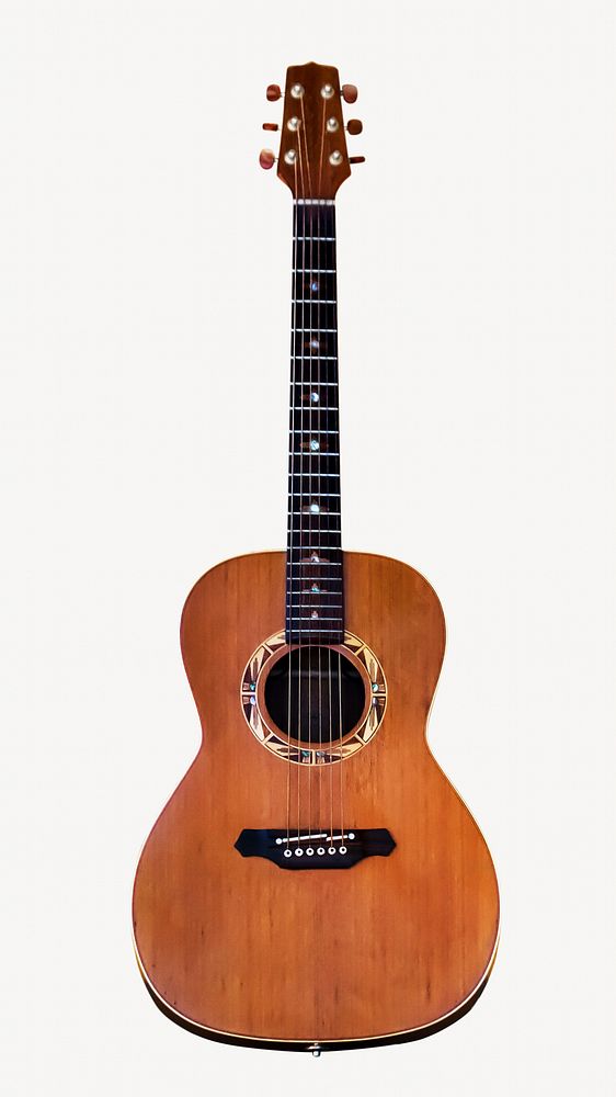 Acoustic guitar, isolated object
