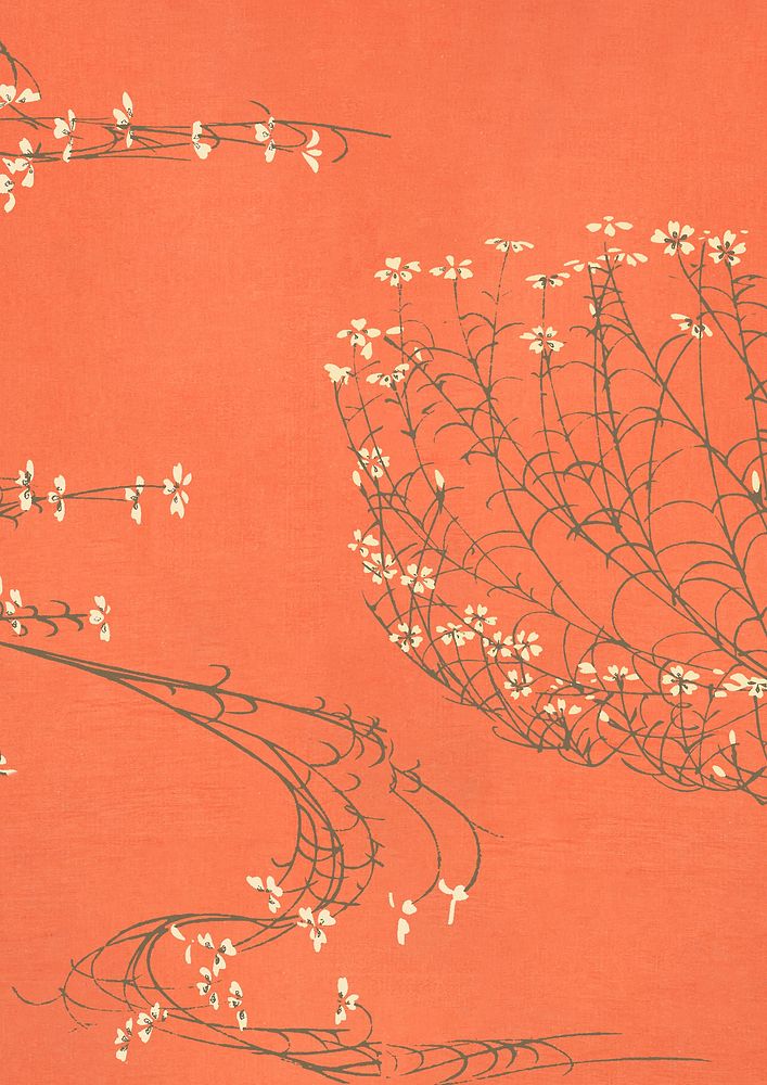 Vintage Japanese flower illustration. Remixed by rawpixel.