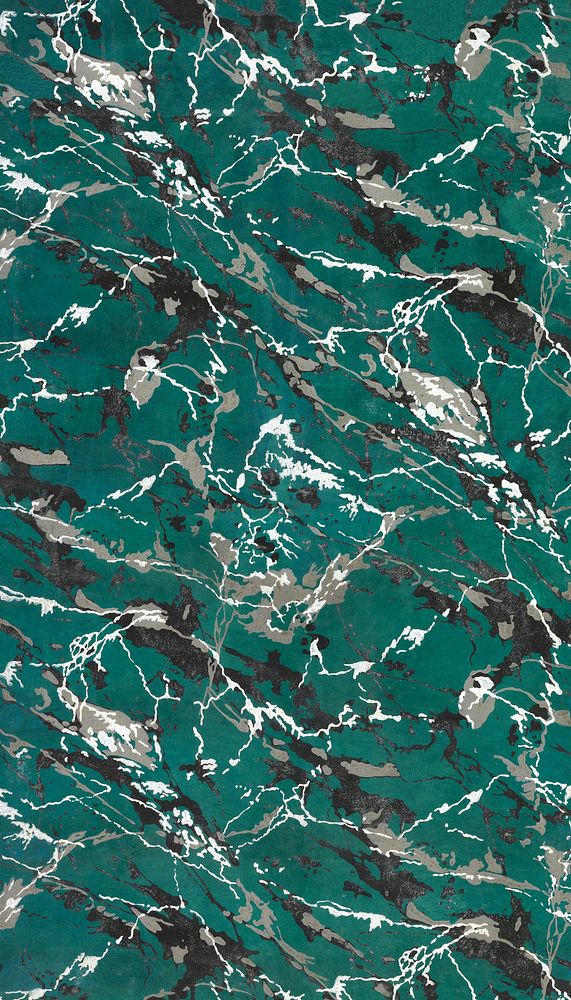 Green marble pattern iPhone wallpaper. Remixed by rawpixel.