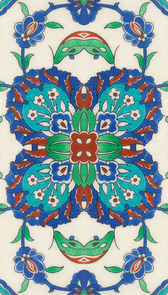 Persian tile iPhone wallpaper. Remixed by rawpixel.