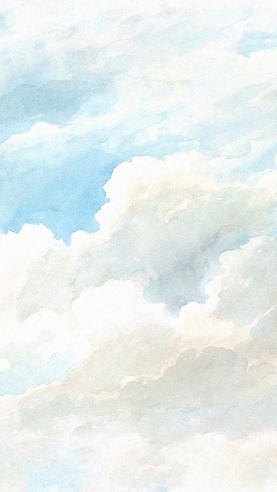 Cloud sky painting iPhone wallpaper. Remixed by rawpixel.