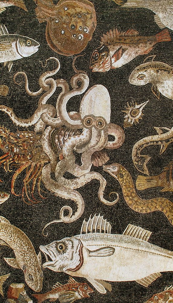 Vintage sea animal pattern iPhone wallpaper. Remixed by rawpixel.