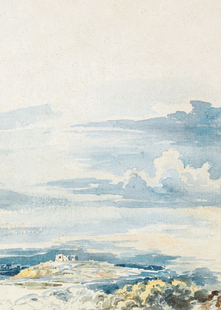 Mountain landscape painting background. Remixed by rawpixel.