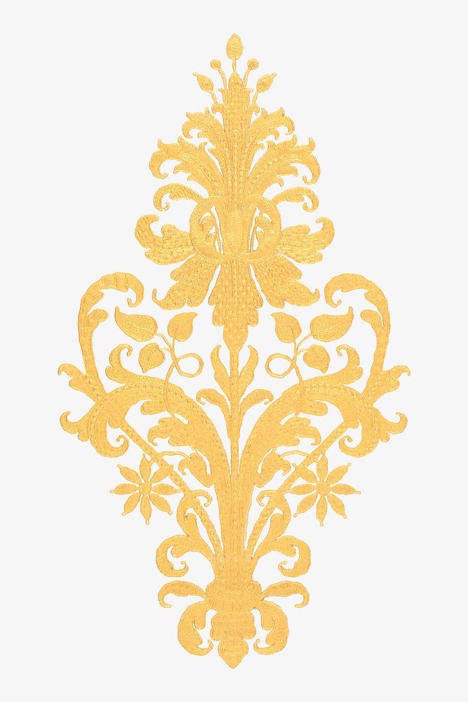 Gold decorative flourish isolated design. Remixed by rawpixel.