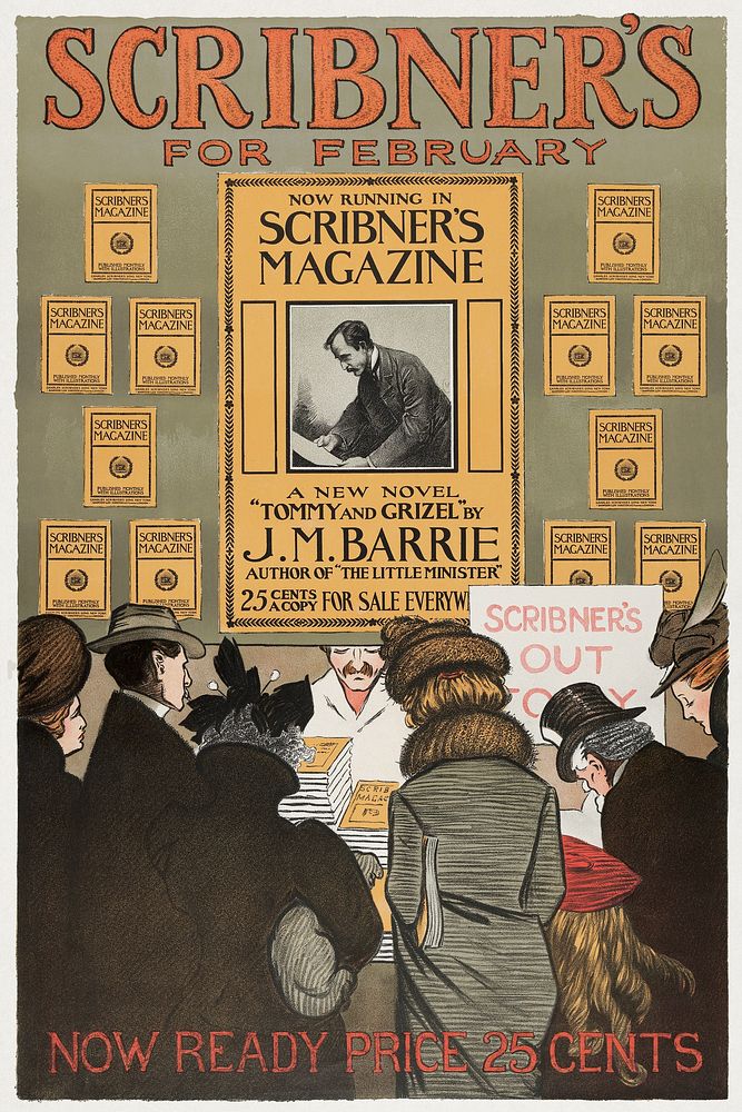 Scribner's: "Tommy and Grizel" by J. M. Barrie, February (1900). Original public domain image from The MET Museum. Digitally…
