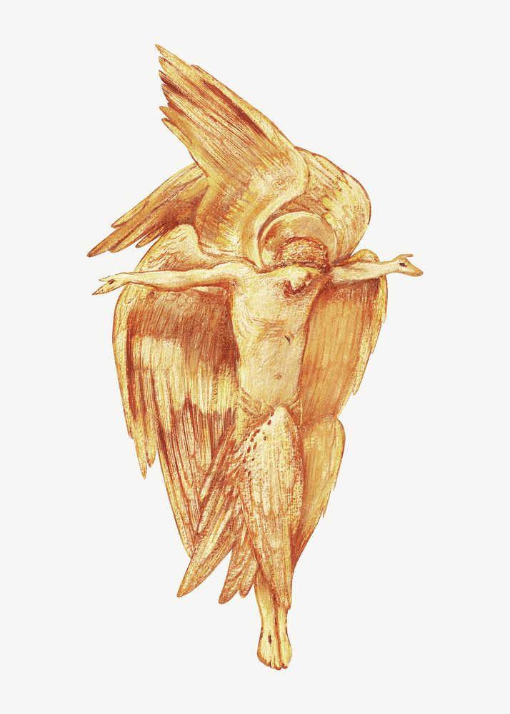 Angel, vintage illustration by Sir Edward Coley Burne-Jones psd.  Remixed by rawpixel. 