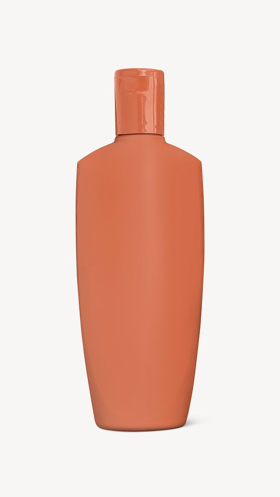 Orange skincare bottle isolated design