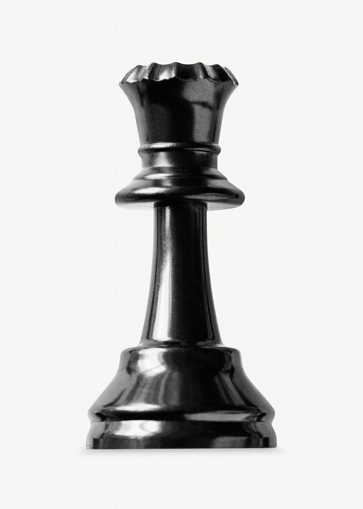 Queen chess piece, isolated object on white
