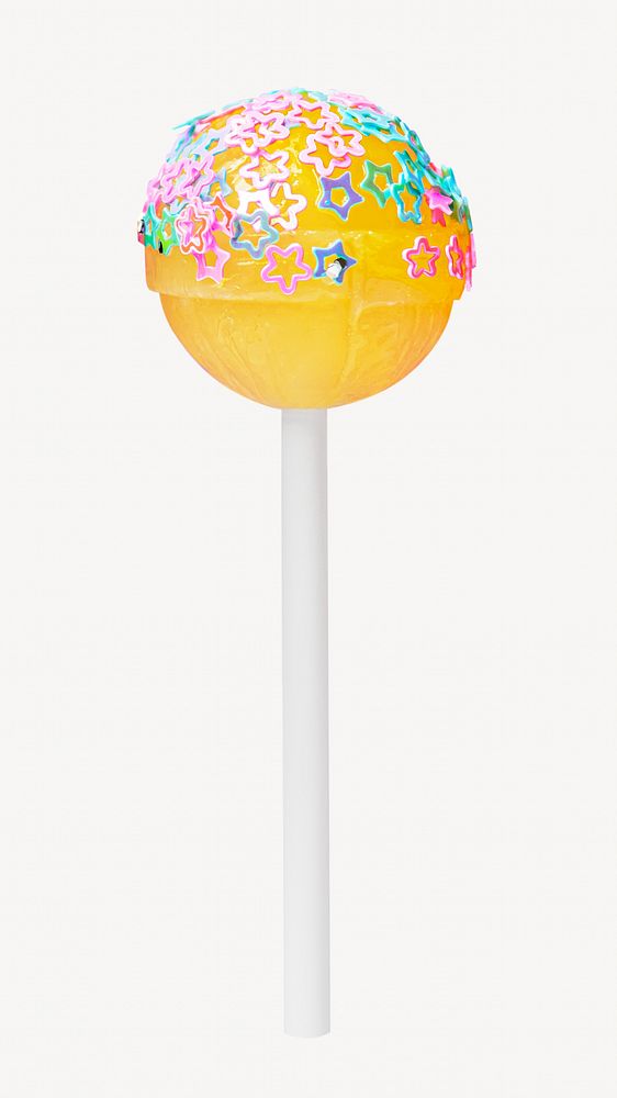 Yellow lollipop star glitter