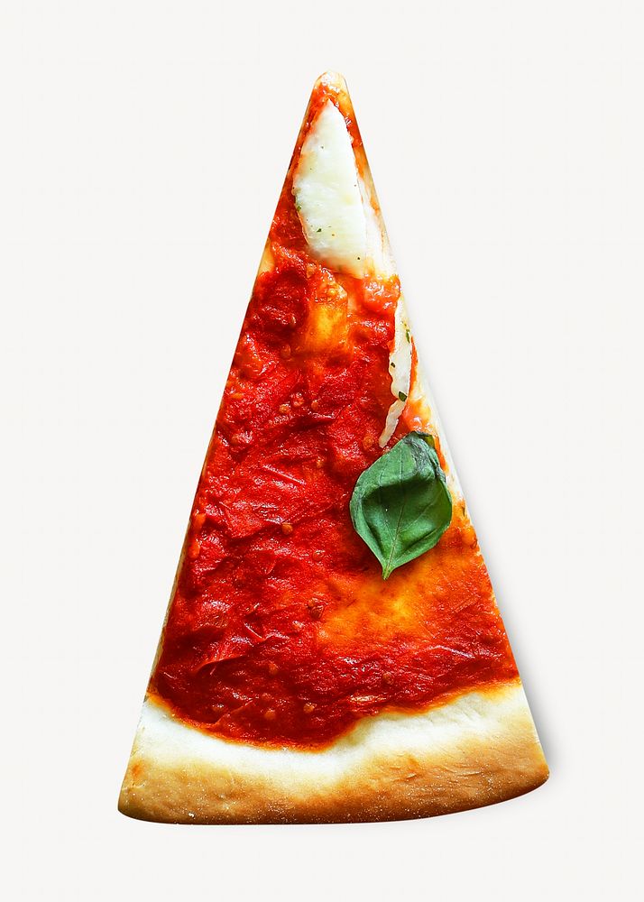Pizza image, food photo on white