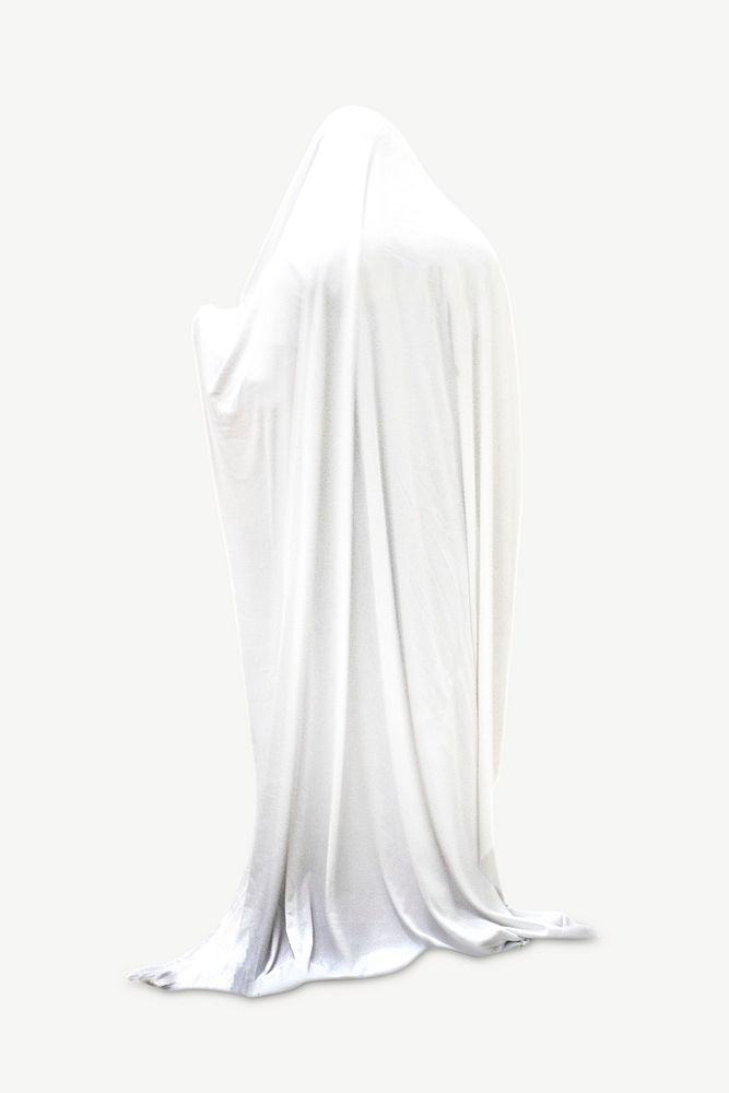 White sheet ghost isolated object graphic psd