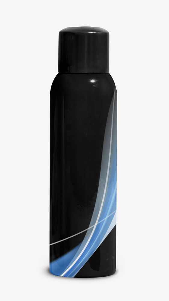 Black aerosol spray bottle