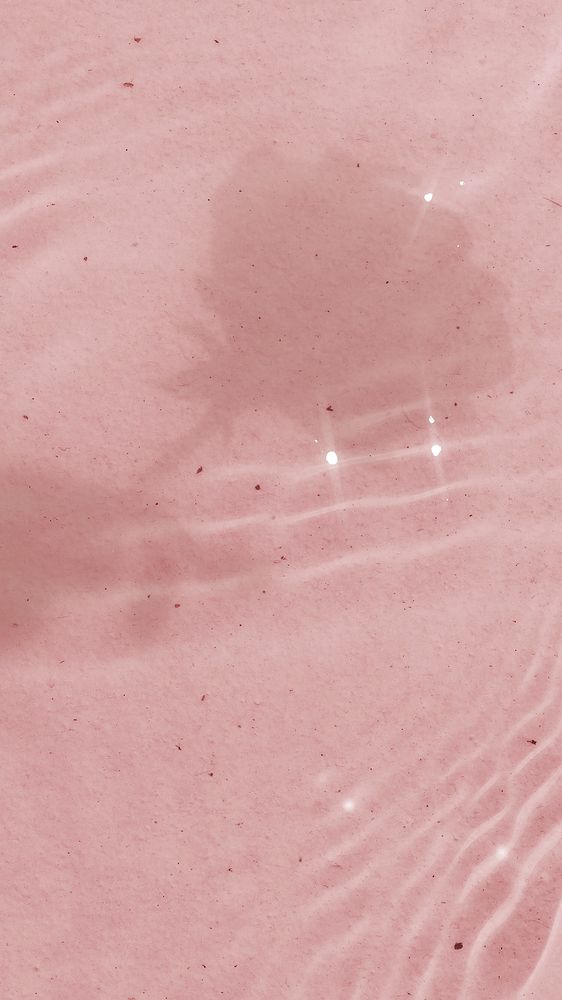 Pink sparkly water iPhone wallpaper, flower shadow aesthetic