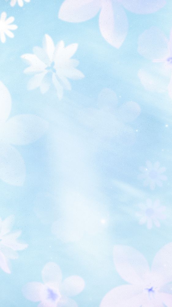 Aesthetic blue flower phone wallpaper