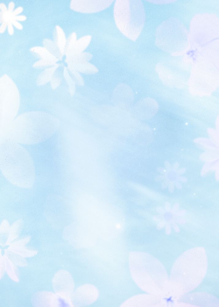 Aesthetic blue flower background