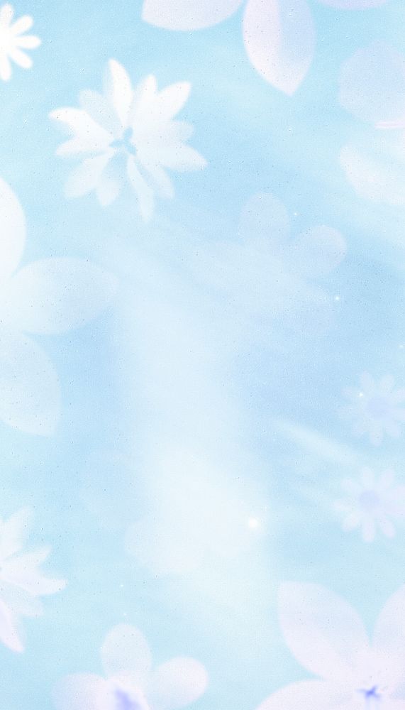 Aesthetic blue flower phone wallpaper