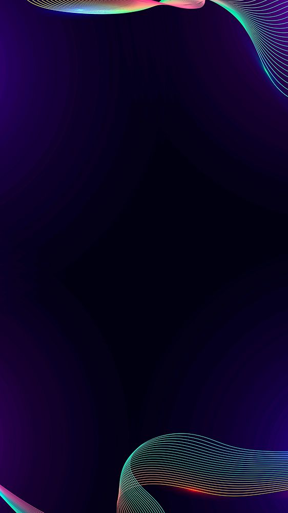 Neon purple gradient mobile wallpaper, abstract border