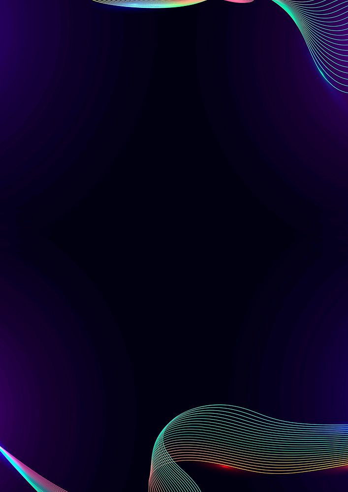 Neon purple gradient background, abstract border