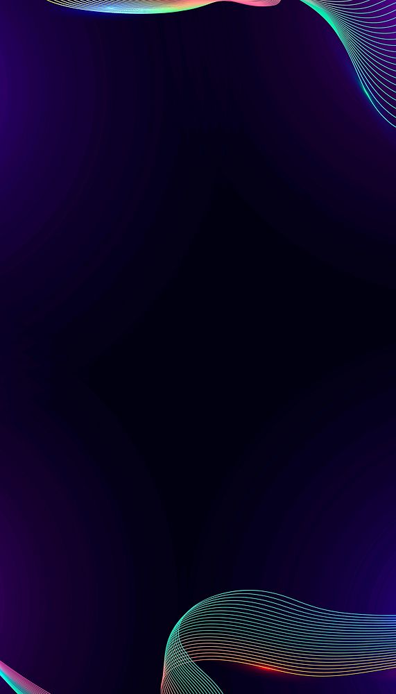 Neon purple gradient mobile wallpaper, abstract border
