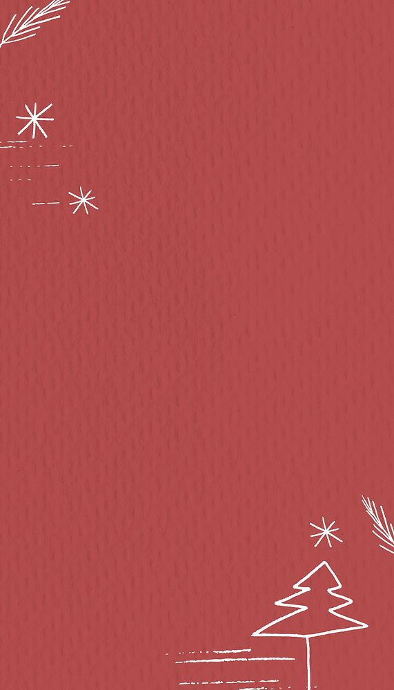 Christmas doodle border mobile wallpaper