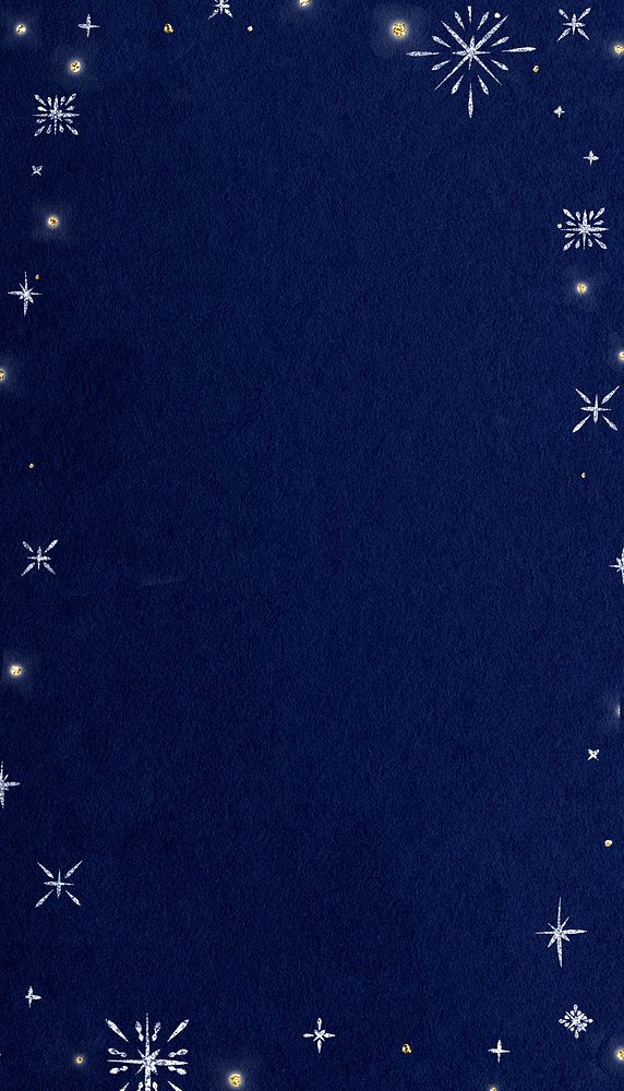 Blue Christmas frame iPhone wallpaper
