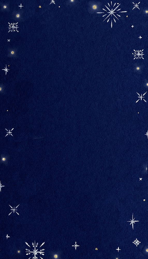 Blue Christmas frame iPhone wallpaper