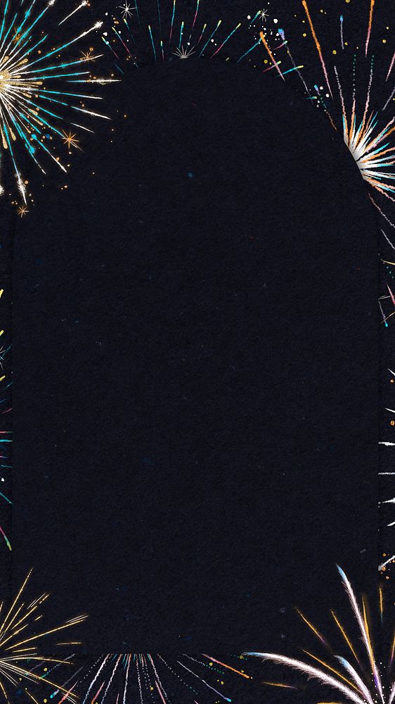 Festival fireworks frame iPhone wallpaper, party & celebration design